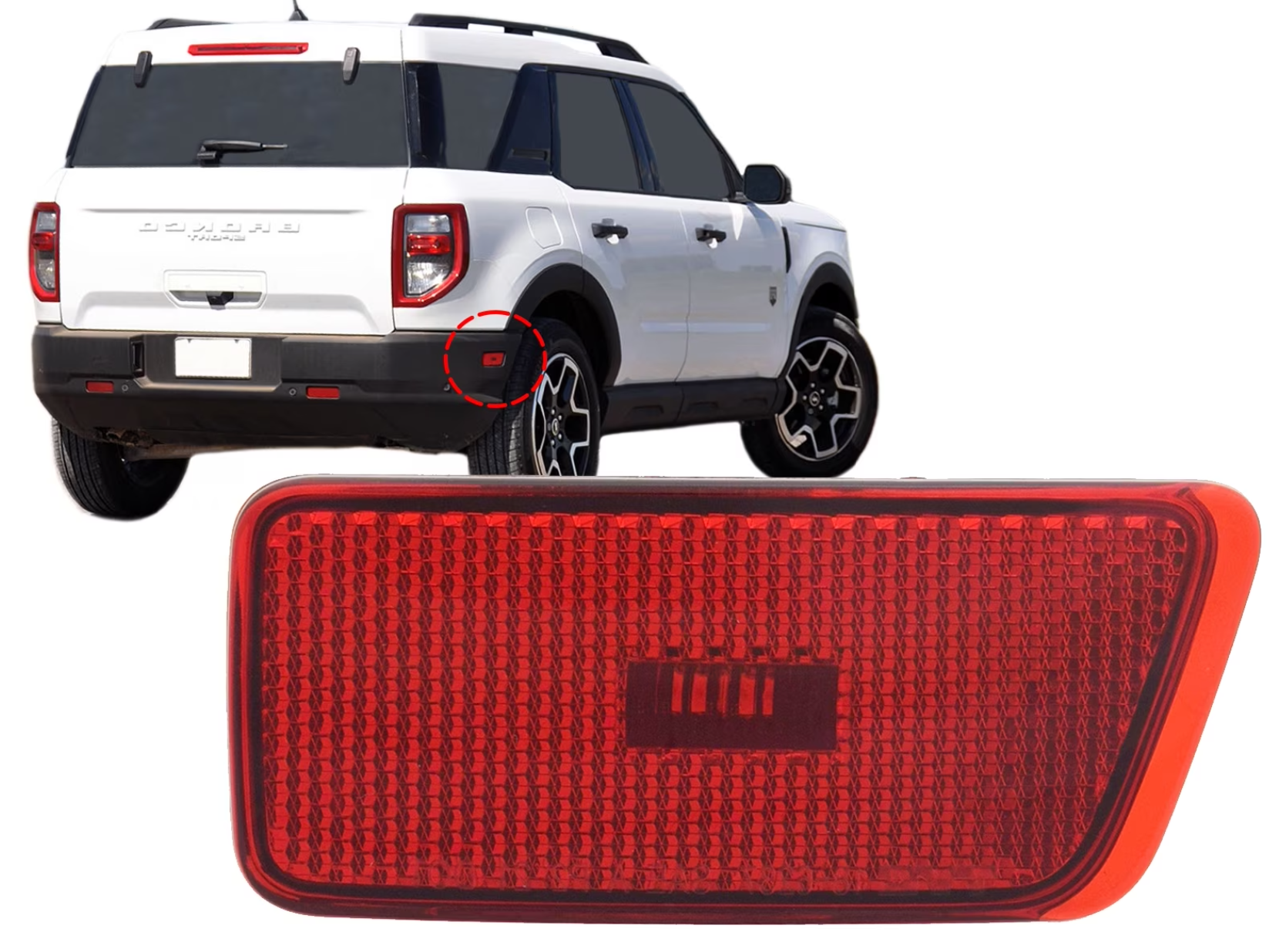 ციმციმა BRONCO SPORT 2021-2024 ბამპერის გვერდითა უკანა მარჯვენა